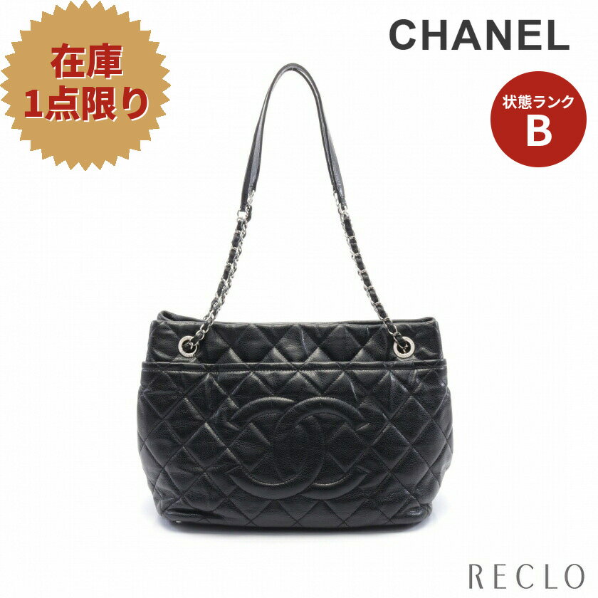 【10周年SALE!!5%OFF以上】シャネル CHANEL マトラッセ デカココマーク チェーンショルダーバッグ キャビアスキン ブラック シルバー金具 【中古】 送料無料10th_all_2_bg_10th_2