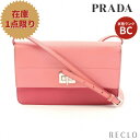 プラダ PRADA SAFFIANO LUX ショルダーウォレット サフィアーノレザー ピンク ピンクパープル BT1020 【中古】 送料無料