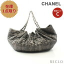 【10周年SALE!!15%OFF以上】シャネル CHANEL ココカバスGM チェーンショルダーバッグ コーティングキャンバス グレー シルバー金具 A46887【中古】 送料無料_10th_all_bg_10th