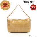 【10周年SALE!!10%OFF以上】シャネル CHANEL チェーンショルダーバッグ レザー ライトブラウン ゴールド金具 ロゴ 【中古】 送料無料_10th_all_bg_10th