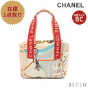 【10周年SALE!!5%OFF以上】シャネル CHANEL クルーズライン Paris Map ハンドバッグ トートバッグ キャンバス レザー ライトグレー レッド マルチカラー A30833【中古】 送料無料10th_all_2_bg_10th_2