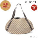 【10周年SALE!!10%OFF以上】グッチ GUCCI アビー GGキャンバス ショルダーバッグ キャンバス レザー ベージュ ダークブラウン 130736【中古】 送料無料_10th_all_bg_10th