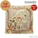 エルメス HERMES カレ90 Neige d 039 Antan スカーフ シルク ベージュ マルチカラー 【中古】 送料無料