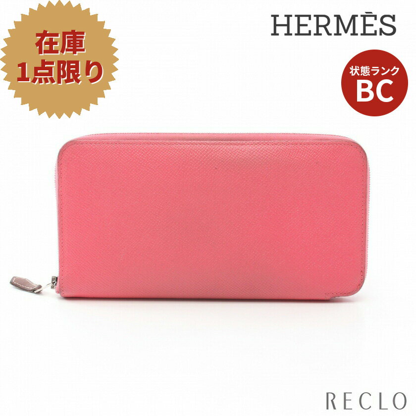 【10周年SALE!!35%OFF以上】エルメス HERMES アザップロング シルクイン ローズアザレ ラウンドファスナー長財布 ヴォーエプソン ピンク シルバー金具 C刻印 【中古】 送料無料 サイフ10th_all_2_wal_10th_2