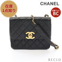 【10周年SALE!!5%OFF以上】シャネル CHANEL デカココマーク チェーンショルダーバッグ ラムスキン ブラック ゴールド金具 【中古】 送料無料_10th_all_bg_10th