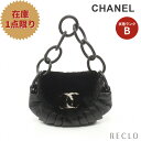 【10周年SALE!!15%OFF以上】シャネル CHANEL ココマーク ワンショルダーバッグ ラムスキン ファー ブラック シルバー金具 【中古】 送料無料_10th_all_bg_10th