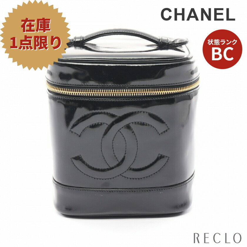 【10周年SALE!!10%OFF以上】シャネル CHANEL ココマーク ハンドバッグ バニティバッグ エナメルレザー ブラック ゴールド金具 【中古】 送料無料10th_all_2_bg_10th_2