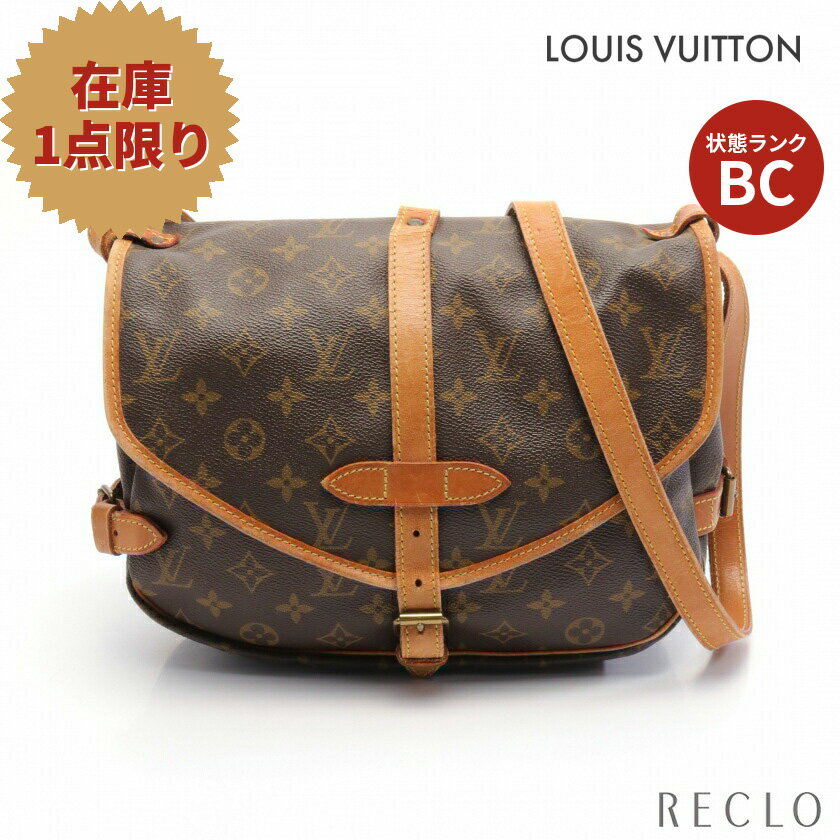 楽天RECLO（リクロ）楽天市場店【スーパーSALE限定!!10％OFF以上】ルイヴィトン LOUIS VUITTON ソミュール30 モノグラム ショルダーバッグ PVC レザー ブラウン M42256【中古】 送料無料 ルイビトン_2406ss_all_sp_0604