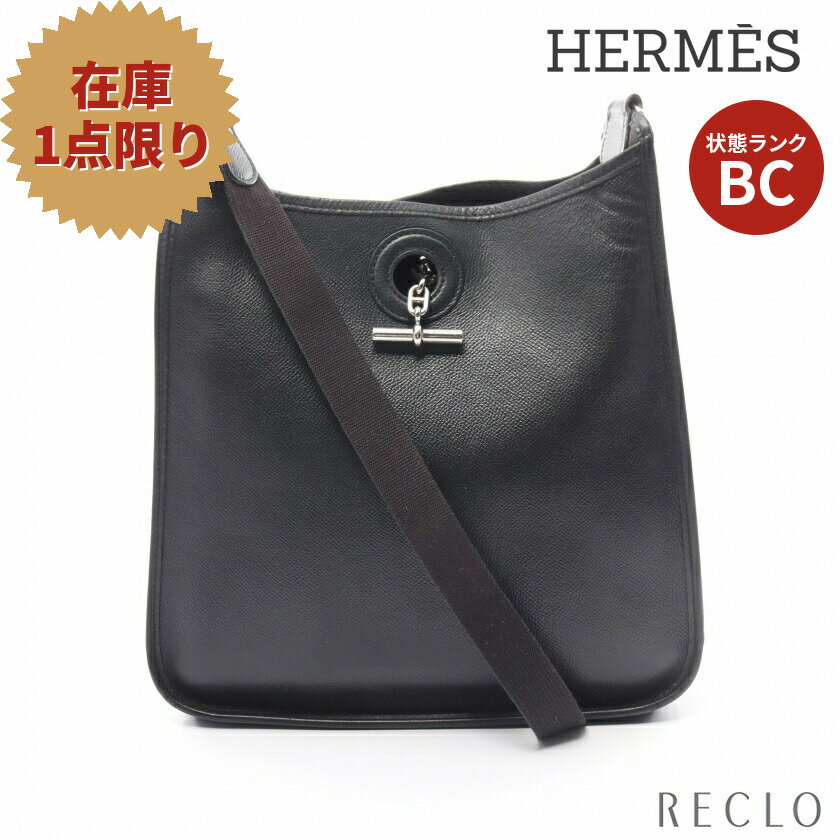 【エントリーでポイント10倍◎店舗限定11日1:59迄】【スーパーSALE限定!!15%OFF以上】エルメス HERMES ヴェスパPM ショルダーバッグ ヴォーエプソン ブラック シルバー金具 □I刻印 【中古】 送料無料_2406ss_all_bg_0604