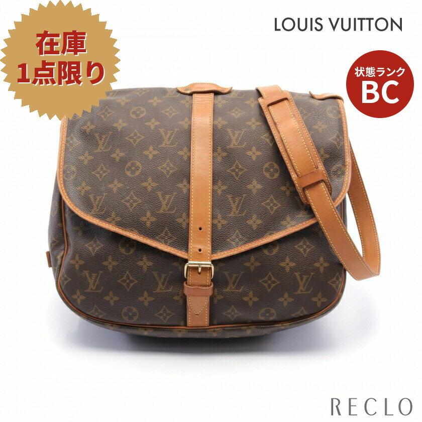 ルイヴィトン LOUIS VUITTON ソミュール35 モノグラム ショルダーバッグ PVC レザー ブラウン M42254【中古】 送料無料 ルイビトン