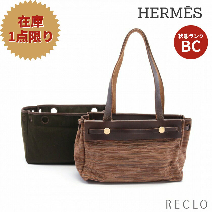 【10周年SALE!!10%OFF以上】エルメス HERMES エールバッグ カバスPM ショルダーバッグ トートバッグ ヴィブラート レザー ダークブラウン マルチカラー ゴールド金具 □H刻印 【中古】 送料無料10th_all_2_bg_10th_2