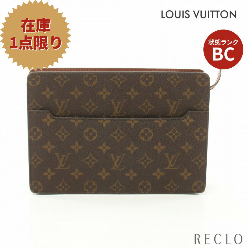 【10周年SALE!!5%OFF以上】ルイヴィトン LOUIS VUITTON ポシェットオム モノグラム クラッチバッグ PVC レザー ブラウン M51795【中古】 送料無料 ルイビトン10th_all_2_bg_10th_2