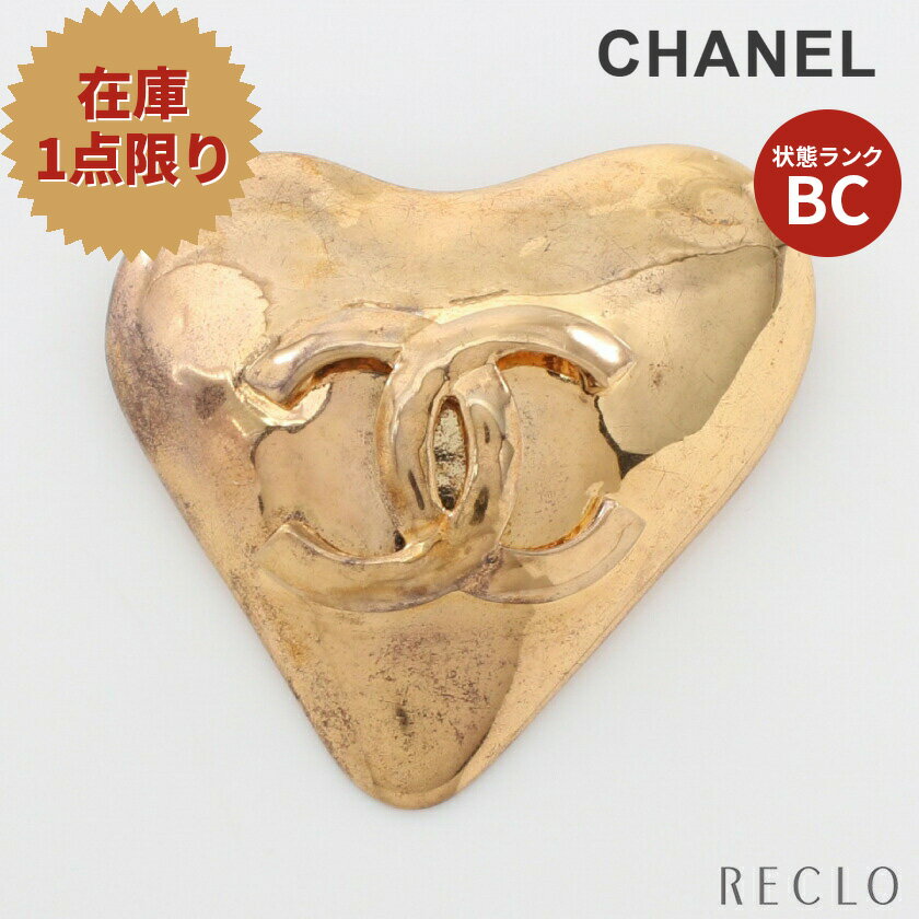 楽天RECLO（リクロ）楽天市場店【スーパーSALE限定!!15％OFF以上】シャネル CHANEL ココマーク ハート ブローチ GP ゴールド 93P 【中古】 送料無料_2406ss_all_acc_0604