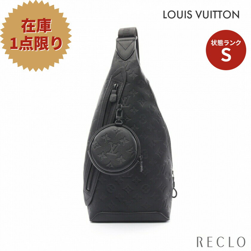 【10周年SALE!!10%OFF以上】ルイヴィトン LOUIS VUITTON デュオ スリングバッグ モノグラムシャドウ ノワール ボディバッグ レザー ブラック M21890【中古】 送料無料 ルイビトン 極美品_10th_all_bg_10th