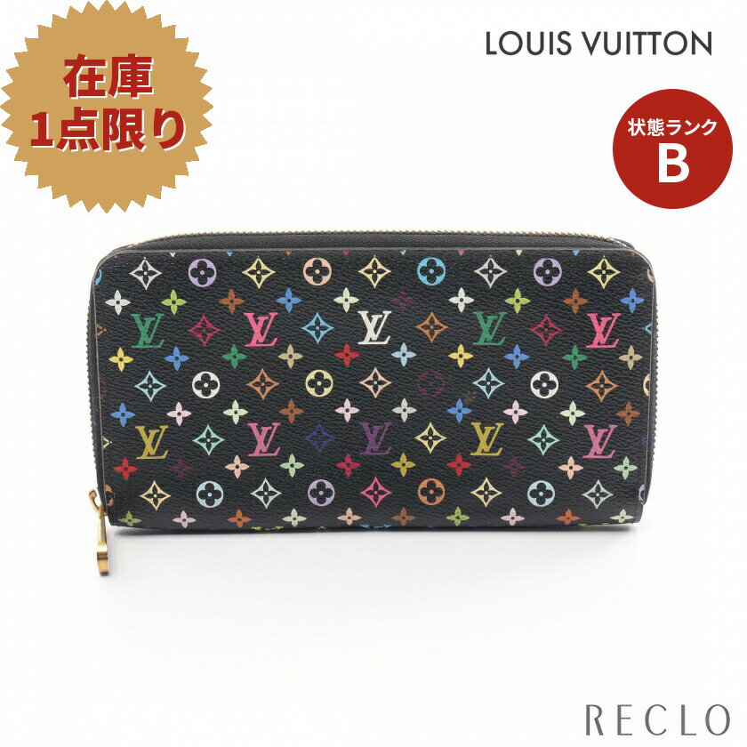 楽天RECLO（リクロ）楽天市場店【SALE 15％OFF以上】ルイヴィトン LOUIS VUITTON ジッピーウォレット モノグラムマルチカラー ノワール ラウンドファスナー長財布 PVC ブラック M60050【中古】