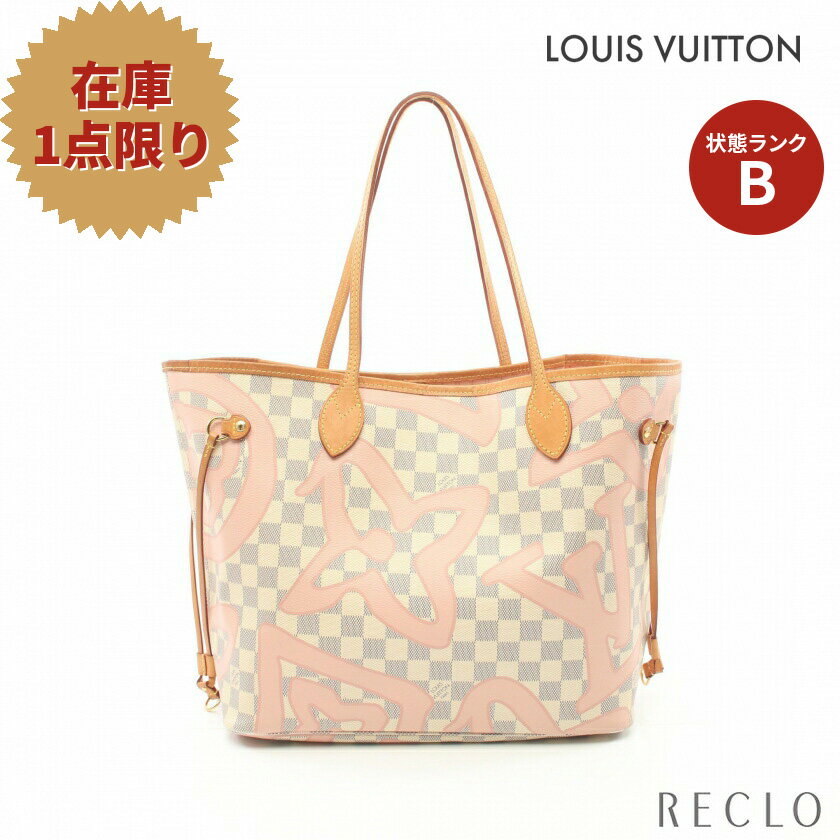 ルイヴィトン LOUIS VUITTON ネヴァーフルMM ダミエアズール タヒチ ローズバレリーヌ ショルダーバッグ トートバッグ PVC レザー ホワイト ピンク N41050