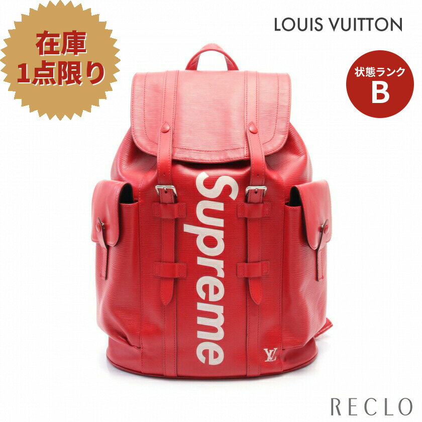 ルイヴィトン LOUIS VUITTON LOUIS VUITTON × Supreme クリストファーPM エピ バックパック リュックサック レザー レッド M53414【中古】