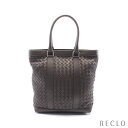 ボッテガヴェネタ BOTTEGA VENETA イントレチャート ハンドバッグ トートバッグ レザー ダークブラウン 【中古】 送料無料 良品_10th_all_bg_10th