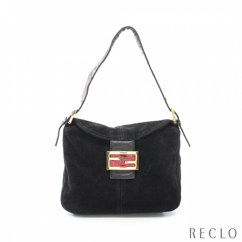 楽天RECLO（リクロ）楽天市場店【スーパーSALE限定!!15％OFF以上】フェンディ FENDI ハンドバッグ スエード ブラック FFロゴ金具 【中古】 送料無料_2406ss_all_bg_0604