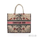 【10周年SALE!!20%OFF以上】クリスチャンディオール Christian Dior BOOK TOTE ブックトート ハンドバッグ トートバッグ エンブロイダリー キャンバス ベージュ マルチカラー M1286ZRFX【中古】 送料無料 美品_10th_all_bg_10th