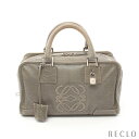 ロエベ LOEWE アマソナ28 ハンドバッグ レザー グレーグリーン 【中古】