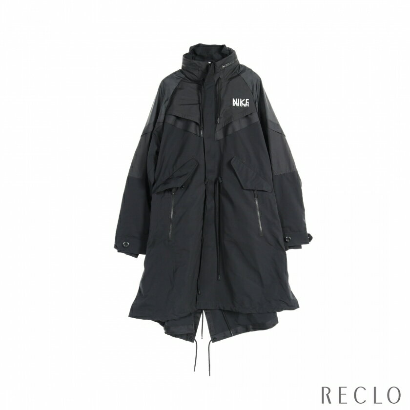 【10周年SALE 35 OFF以上】ナイキ NIKE NIKE × Sacai Trench Jacket ロングコート モッズコート ブラック フード付き DQ9028-010【中古】 送料無料10th_all_2_apa_10th_2