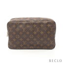 ルイヴィトン LOUIS VUITTON トゥルース トワレット28 モノグラム コスメポーチ PVC ブラウン M47522【中古】