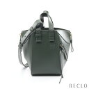 【10周年SALE!!10%OFF以上】ロエベ LOEWE ハンモックバッグ コンパクト ハンドバッグ レザー カーキグリーン 2WAY A538H13X02【中古】 送料無料 美品_10th_all_bg_10th