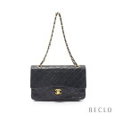 【10周年SALE!!10%OFF以上】シャネル CHANEL マトラッセ Wフラップ Wチェーンショルダーバッグ ラムスキン ブラック ゴールド金具 ヴィンテージ A01112【中古】 送料無料_10th_all_bg_10th