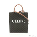 【10周年SALE!!35%OFF以上】セリーヌ CELINE スモール バーティカル カバ トリオンフ ハンドバッグ トートバッグ PVC レザー ブラック ブラウン 2WAY 191542【中古】 送料無料 美品_10th_all_bg_10th