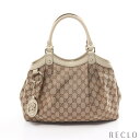 グッチ GUCCI スーキー GGキャンバス ハンドバッグ キャンバス レザー ベージュ オフホワイト 211944_10th_all_bg_10th