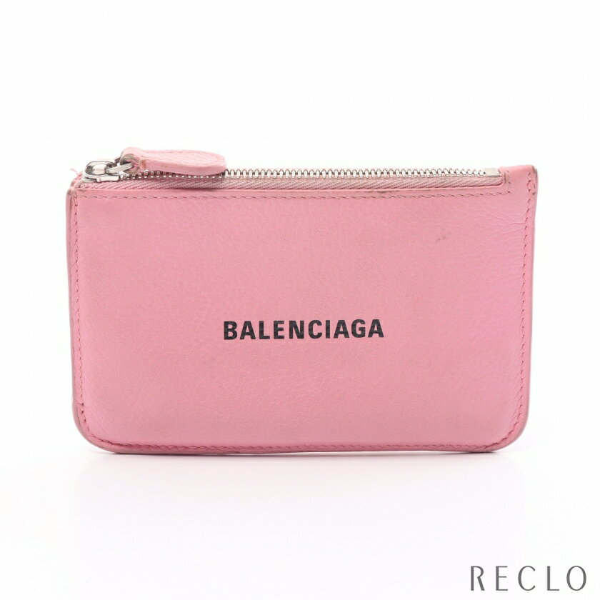 バレンシアガ BALENCIAGA CASH コインケース カードケース レザー ピンク 637130【中古】