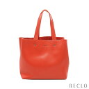 フルラ FURLA MUSA ムーサ ハンドバッグ トートバッグ レザー オレンジレッド 【中古】