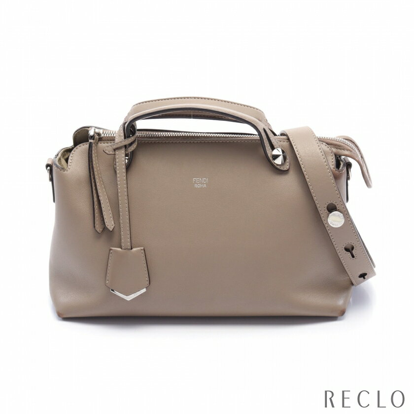 フェンディ FENDI BY THE WAY MEDIUM バイザウェイ ミディアム ハンドバッグ レザー グレーベージュ 2WAY 8BL146【中古】