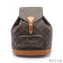 ルイヴィトン LOUIS VUITTON モンスリMM モノグラム バックパック リュックサック PVC レザー ブラウン M51136【中古】