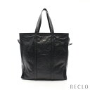 バレンシアガ BALENCIAGA BAZAR SHOPPER M バザール ショッパー ハンドバッグ トートバッグ レザー ブラック 443097【中古】