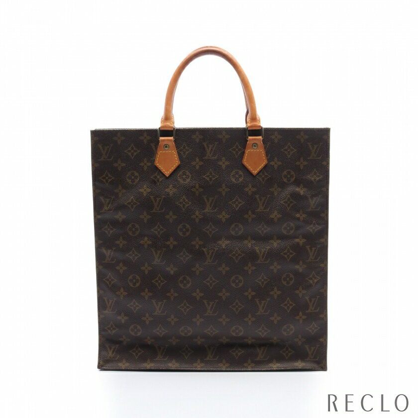 【SALE 10%OFF以上】ルイヴィトン LOUIS VUITTON サックプラ モノグラム ハンドバッグ トートバッグ PVC レザー ブラウン M51140【中古】