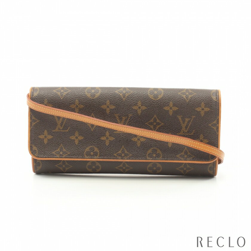 【SALE 10%OFF以上】ルイヴィトン LOUIS VUITTON ポシェットツインGM モノグラム ショルダーバッグ PVC レザー ブラウン M51852【中古】