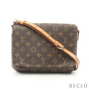 ルイヴィトン LOUIS VUITTON ミュゼットタンゴ ショートストラップ モノグラム ショルダーバッグ PVC レザー ブラウン M51257【中古】