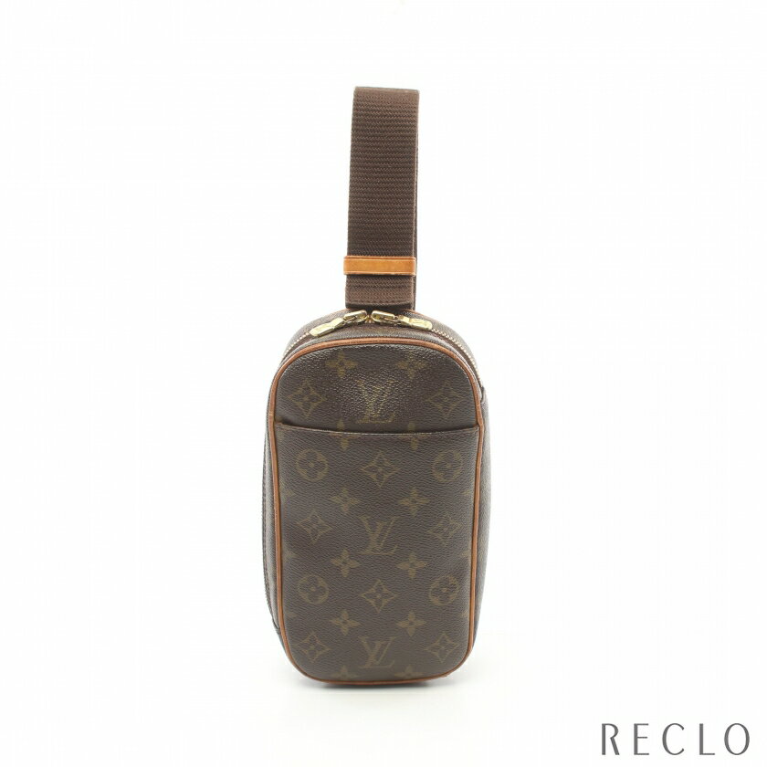 楽天RECLO（リクロ）楽天市場店【SALE 10％OFF以上】ルイヴィトン LOUIS VUITTON ポシェットガンジュ モノグラム ボディバッグ PVC レザー ブラウン M51870【中古】