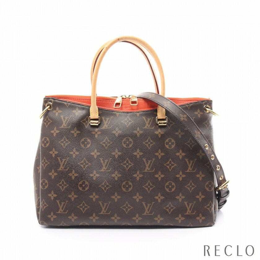 ルイヴィトン LOUIS VUITTON パラス モノグラム クレモンティーヌ ハンドバッグ PVC レザー ブラウン オレンジ 2WAY M41148【中古】