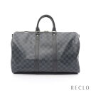 ルイヴィトン LOUIS VUITTON キーポル バンドリエール45 ダミエコバルト ボストンバッグ PVC レザー ダークネイビー ブラック N41349【中古】