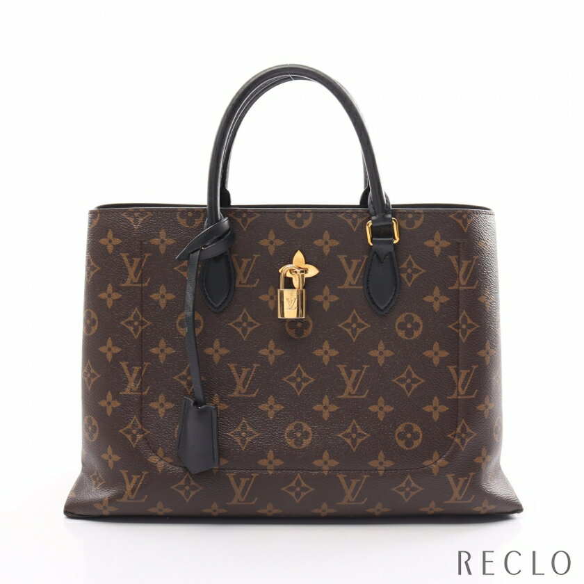 【SALE 10%OFF以上】ルイヴィトン LOUIS VUITTON フラワー トート モノグラム ノワール ハンドバッグ PVC レザー ブラウン ブラック M43550【中古】