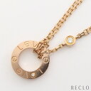 カルティエ Cartier ラブ サークル ネックレス K18PG ダイヤモンド ピンクゴールド 2Pダイヤ B7224509【中古】