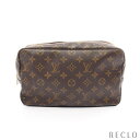 ルイヴィトン LOUIS VUITTON トゥルース トワレット28 モノグラム コスメポーチ PVC ブラウン M47522【中古】