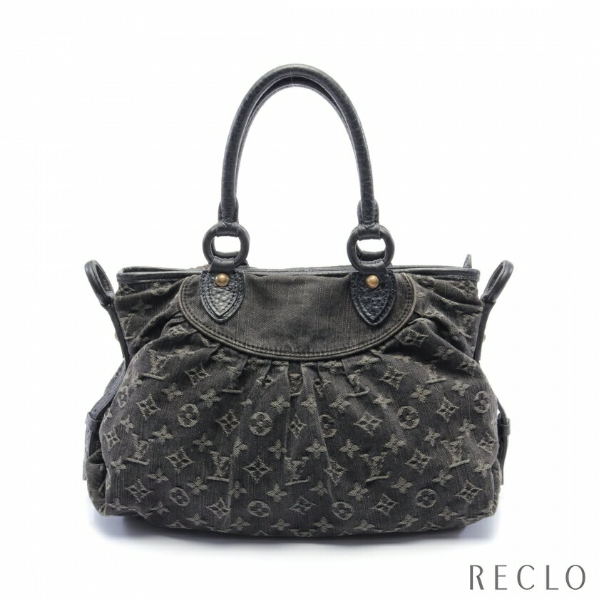 ルイヴィトン LOUIS VUITTON ネオカヴィMM モノグラムデニム ノワール ハンドバッグ デニム レザー ブラック M95351【中古】