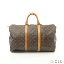 ルイヴィトン LOUIS VUITTON キーポル50 モノグラム ボストンバッグ PVC レザー ブラウン M41426【中古】