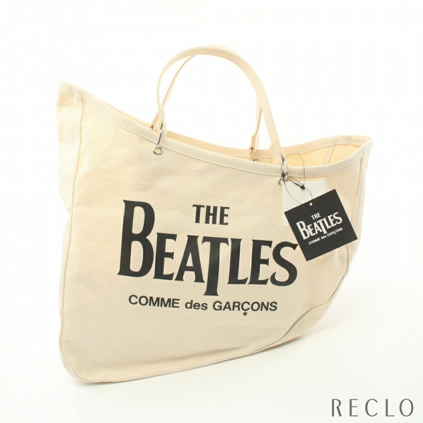 【11日1:59までの限定価格】コムデギャルソン Comme des Garcons Comme des Garcons × THE BEATLES ハンドバッグ トートバッグ キャンバス アイボリー VT-K001【中古】_limit_sale