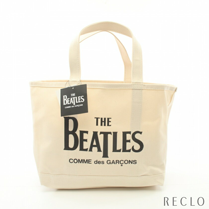 コムデギャルソン Comme des Garcons Comme des Garcons × THE BEATLES ハンドバッグ トートバッグ キャンバス アイボリー VT-K004【中古】