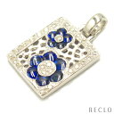 ノーブランドジュエリー NO BRAND JEWELRY サファイア ダイヤ トップ ペンダントトップ K18WG(ホワイトゴールド) ダイヤモンド サファイア クリア ブルー 【中古】(4)